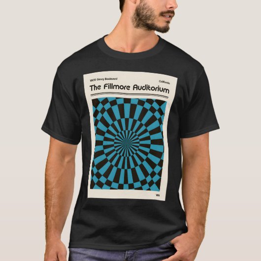 Fillmore Auditorium Retro Art T-shirt (Voorkant)