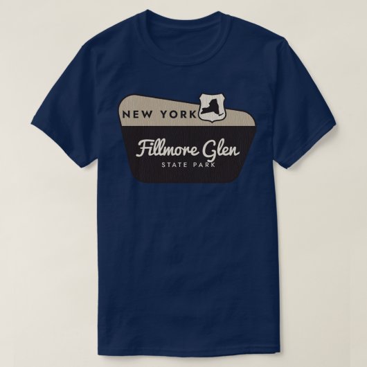 Fillmore Glen State Park New York Welkomstbord T-shirt (Design voorkant)