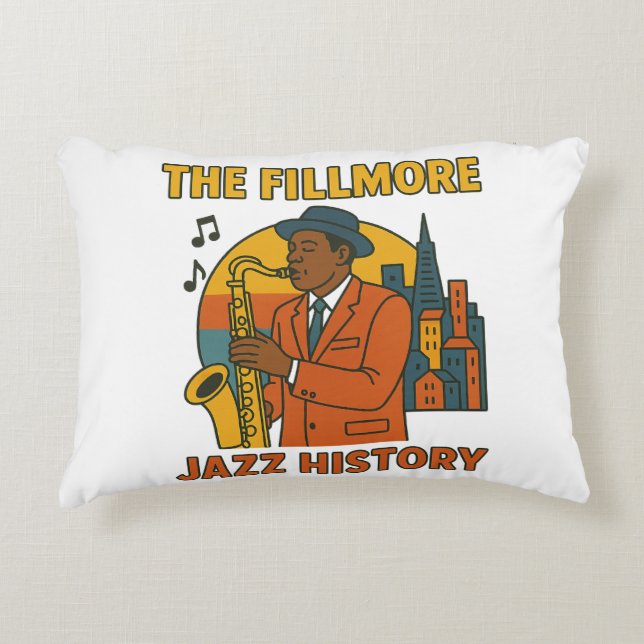 Fillmore Jazz Geschiedenis Accent Pillow Kussen (Voorkant)