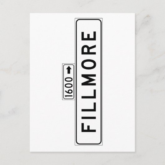 Fillmore St., San Francisco Street Sign Briefkaart (Voorkant)
