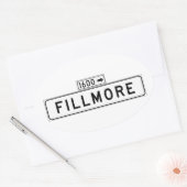 Fillmore St., San Francisco Street Sign Ovale Sticker (Envelop)