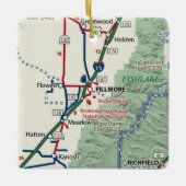 Fillmore Utah Map Keramisch Ornament (Voorkant)