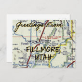 Fillmore Utah Vintage Briefkaart (Voorkant / Achterkant)