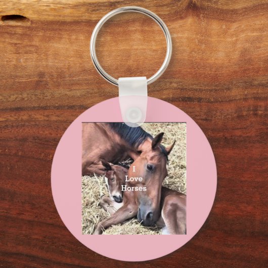 Filly en Foal Sleutelhanger (Voorkant)