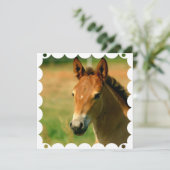 Filly Horse Invitation Kaart (Staand voorkant)