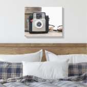  Film Camera Bloempot & Brillen 11x14 Canvas Afdruk (Insitu (Slaapkamer))
