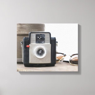 Film Camera Bloempot & Brillen 11x14 Canvas Afdruk