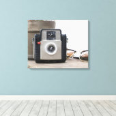  Film Camera Bloempot & Brillen 16x20 Canvas Afdruk (Insitu (Houten vloer))