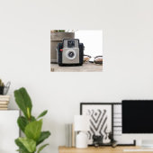 Film Camera Bloempot & Brillen 16x20 Poster (Thuiskantoor)