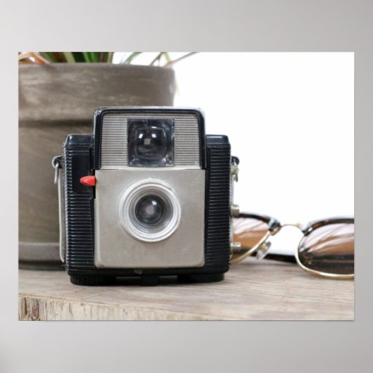  Film Camera Bloempot & Brillen 16x20 Poster (Voorkant)