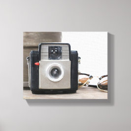  Film Camera Bloempot & Brillen 8x10 Canvas Afdruk