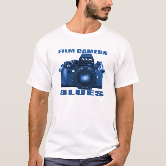FILM CAMERA BLUES Nikon F-3 T-SHIRT (Voorkant)