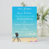 Film Camera bruiloft uitnodiging (Staand voorkant)