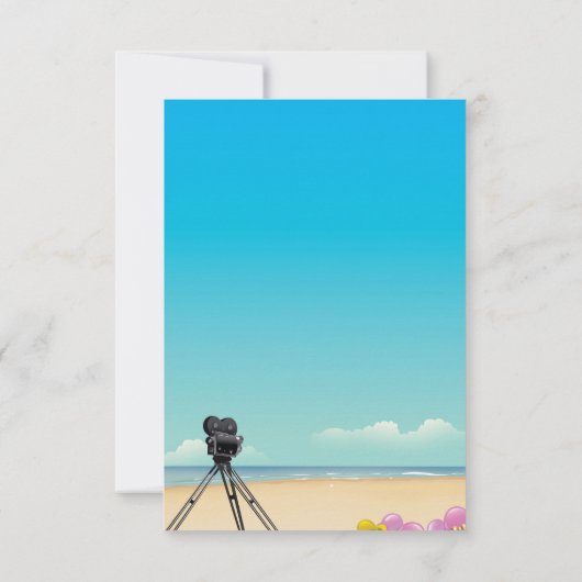  Film Camera bruiloft uitnodiging (Achterkant)