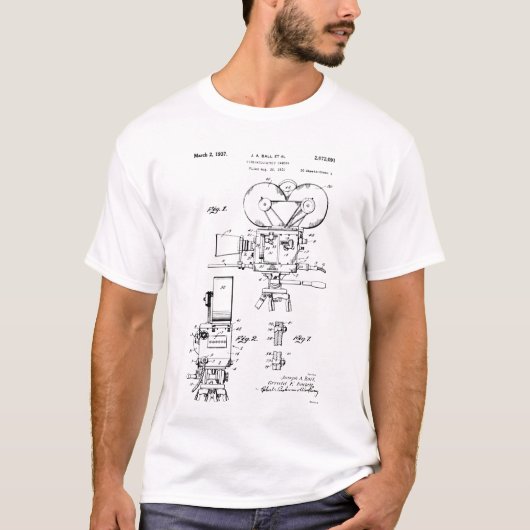 Film Camera Patent T-shirt (Voorkant)