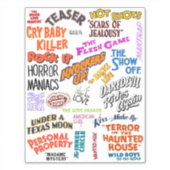  film citeert Gezegden zinnen Tekstwoorden Sticker (Voorkant)