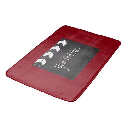 Film Clapboard Rood en Zwart Badmat (Gekanteld)
