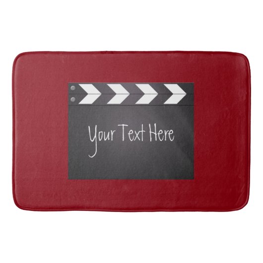 Film Clapboard Rood en Zwart Badmat (Voorkant)