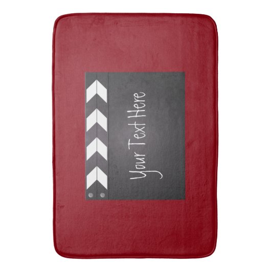 Film Clapboard Rood en Zwart Badmat (Voorkant Verticaal)