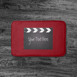 Film Clapboard Rood en Zwart Badmat