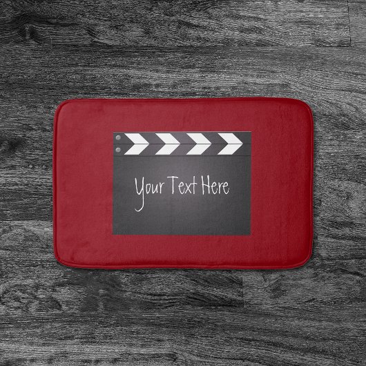 Film Clapboard Rood en Zwart Badmat