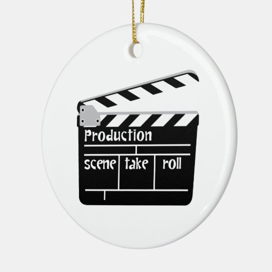 Film Clapper Keramisch Ornament (Links)