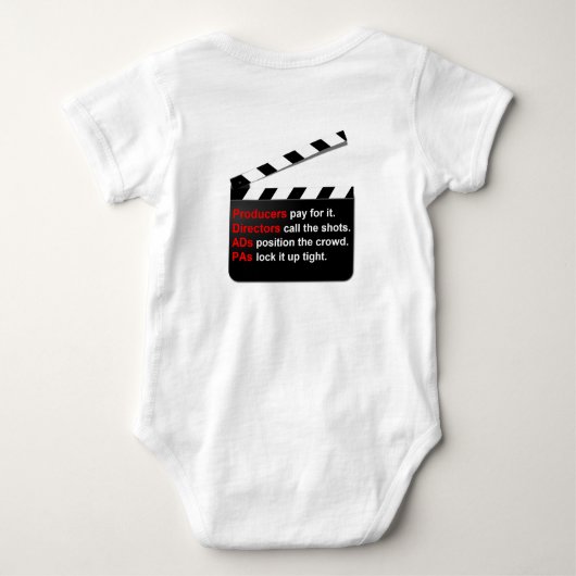 Film Crew Movies Clap op een nieuw genre Romper (Achterkant)