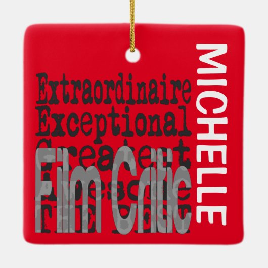 Film Critical Extraordinaire CUSTOM Keramisch Ornament (Achterkant)