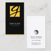 Film Editor Video Monogram Visitekaartje (Voorkant / Achterkant)