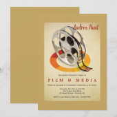 Film en Media Graduation Party Kaart (Voorkant / Achterkant)