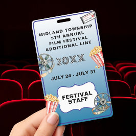 FILM FESTIVAL Stijlvolle Aangepaste Gepersonalisee Badge
