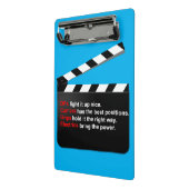 Film Film Crew CLAP voor de DIRECTEUR die hij BOSS Mini Klembord (Angled2)