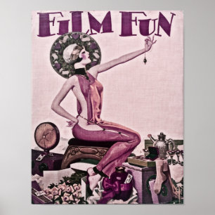 Film Fun Flapper Magazine Hoesje uit 1930 Poster
