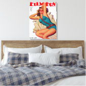 Film Fun Magazine Hoesje 10 Canvas Afdruk (Insitu (Slaapkamer))