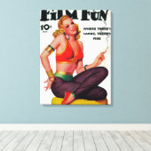 Film Fun Magazine Hoesje 11 Canvas Afdruk (Insitu (Houten vloer))