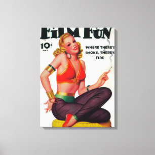 Film Fun Magazine Hoesje 11 Canvas Afdruk