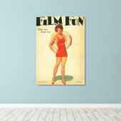 Film Fun Magazine Hoesje 2 Canvas Afdruk (Insitu (Houten vloer))