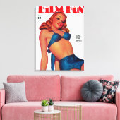 Film Fun Magazine Hoesje 4 Canvas Afdruk (Insitu (Woonkamer))
