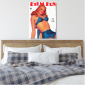 Film Fun Magazine Hoesje 4 Canvas Afdruk (Insitu (Slaapkamer))