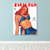 Film Fun Magazine Hoesje 4 Canvas Afdruk (Insitu (Houten vloer))