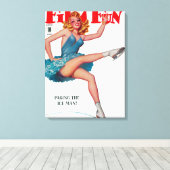 Film Fun Magazine Hoesje 5 Canvas Afdruk (Insitu (Houten vloer))