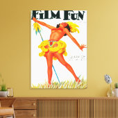 Film Fun Magazine Hoesje 6 Canvas Afdruk (Insitu (Woonkamer))