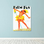 Film Fun Magazine Hoesje 6 Canvas Afdruk (Insitu (Houten vloer))