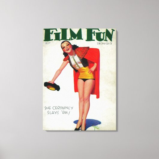 Film Fun Magazine Hoesje 8 Canvas Afdruk (Voorkant)