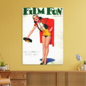 Film Fun Magazine Hoesje 8 Canvas Afdruk (Insitu (Woonkamer))