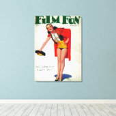 Film Fun Magazine Hoesje 8 Canvas Afdruk (Insitu (Houten vloer))