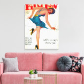 Film Fun Magazine Hoesje 9 Canvas Afdruk (Insitu (Woonkamer))