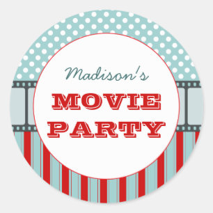 Film Gepersonaliseerde Party Sticker