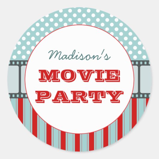Film Gepersonaliseerde Party Sticker (Voorkant)