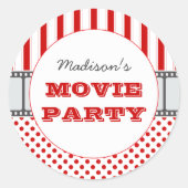 Film Gepersonaliseerde Party Sticker (Voorkant)